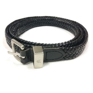 Calvin Klein Womens Small Thin Black Braided Dress Belt
